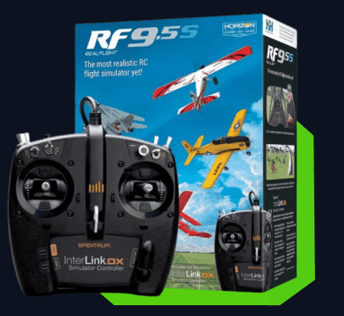 RealFlight 9.5 S Flight Simulator with Interlink Controller, Item No. RFL1200S